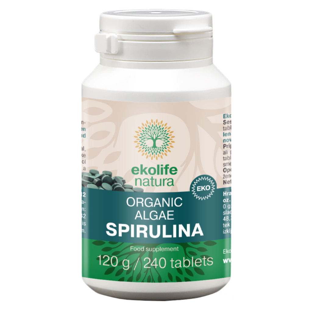 Ekolška alga Spirulina Ekolife Natura, tablete (240 tablet)