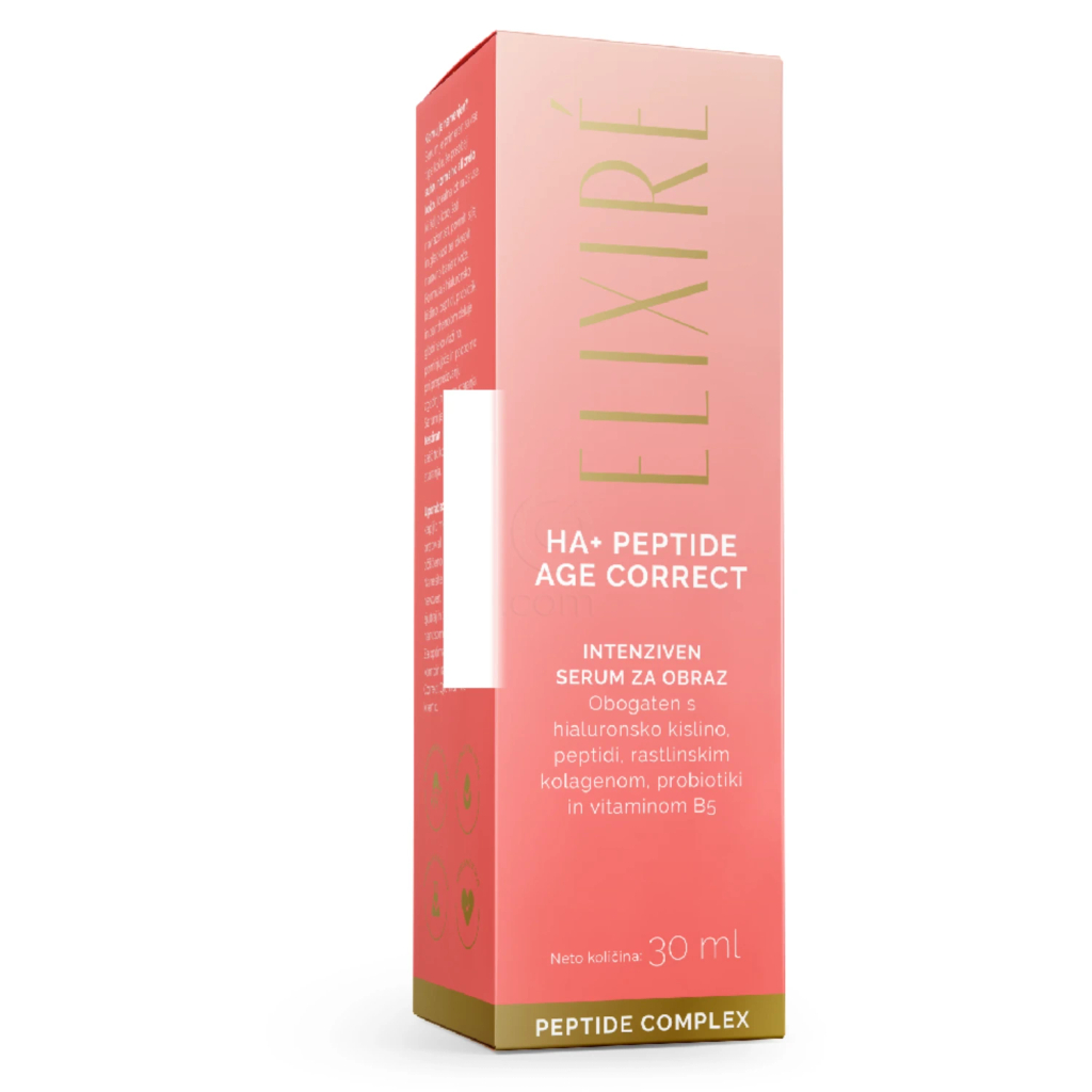 Elixire HA+ Peptide Age Correct serum, za intenzivno vlaženje in prožnost kože (30 ml)