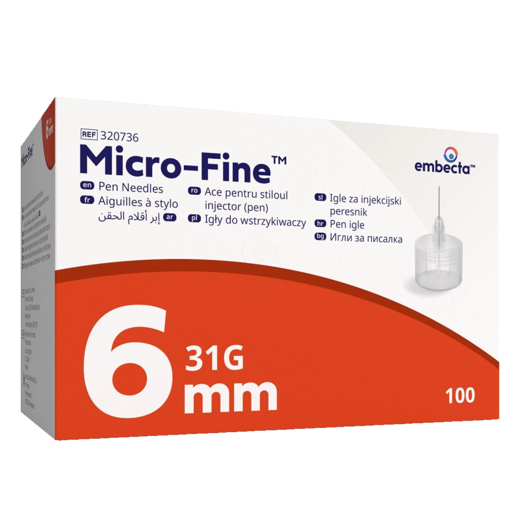 Embecta Micro-Fine 6 mm 31G, igle za peresnike (100 igel)