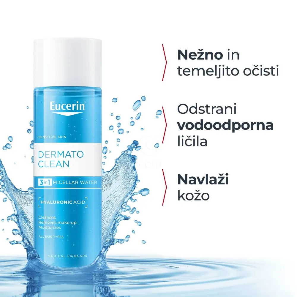Eucerin DermatoClean  [Hyaluron], micelarni čistilni fluid 3v1 (400 ml)