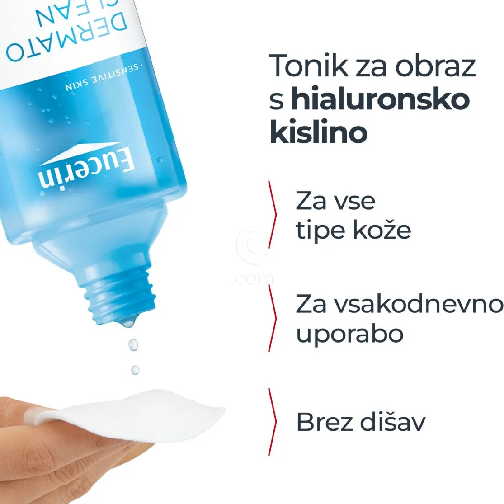 Eucerin DermatoClean [Hyaluron], osvežilni tonik za vse tipe kože (200 ml)