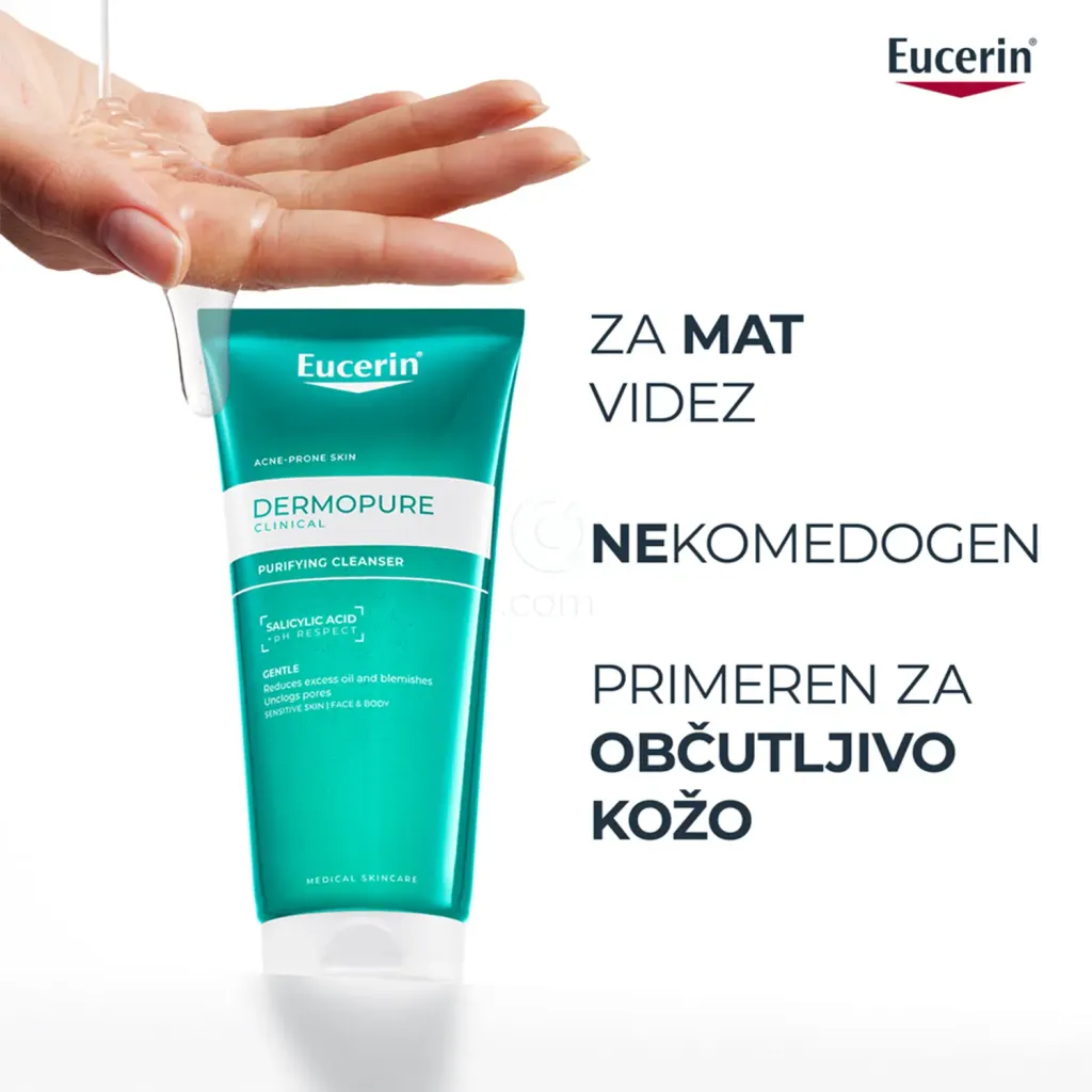 Eucerin DermoPure Clinical čistilni gel, za kožo nagnjeno k nepravilnostim (200 ml)