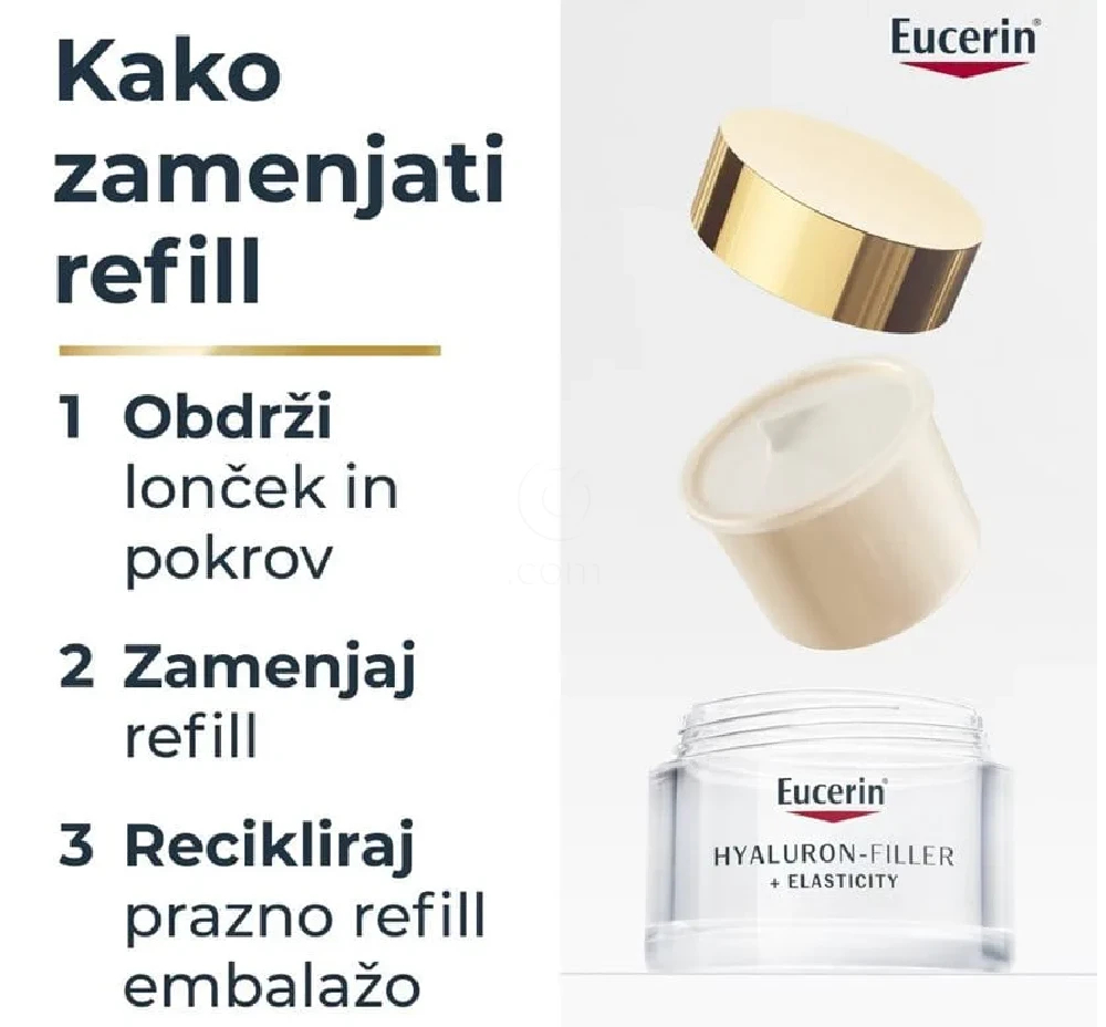 Eucerin Hyaluron-Filler + Elasticity, dnevna krema - ZF30 - paket (2 x 50 ml)