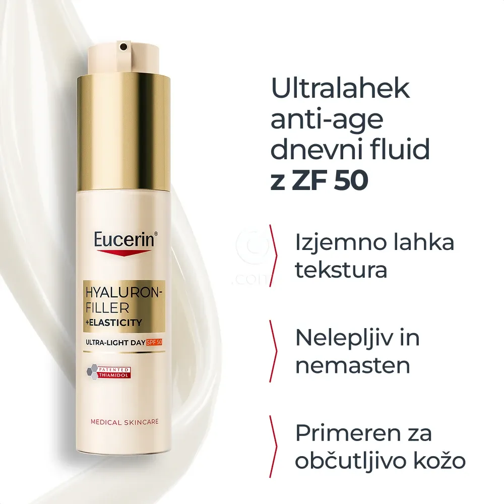 Eucerin Hyaluron-Filler + Elasticity, ultralahki dnevni fluid ZF 50 (50 ml)