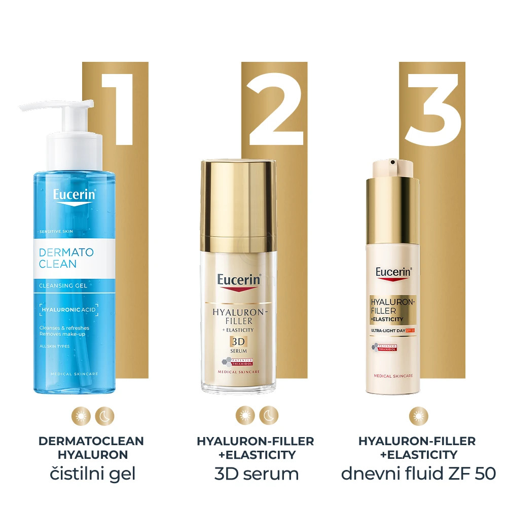 Eucerin Hyaluron-Filler + Elasticity, ultralahki dnevni fluid ZF 50 (50 ml)