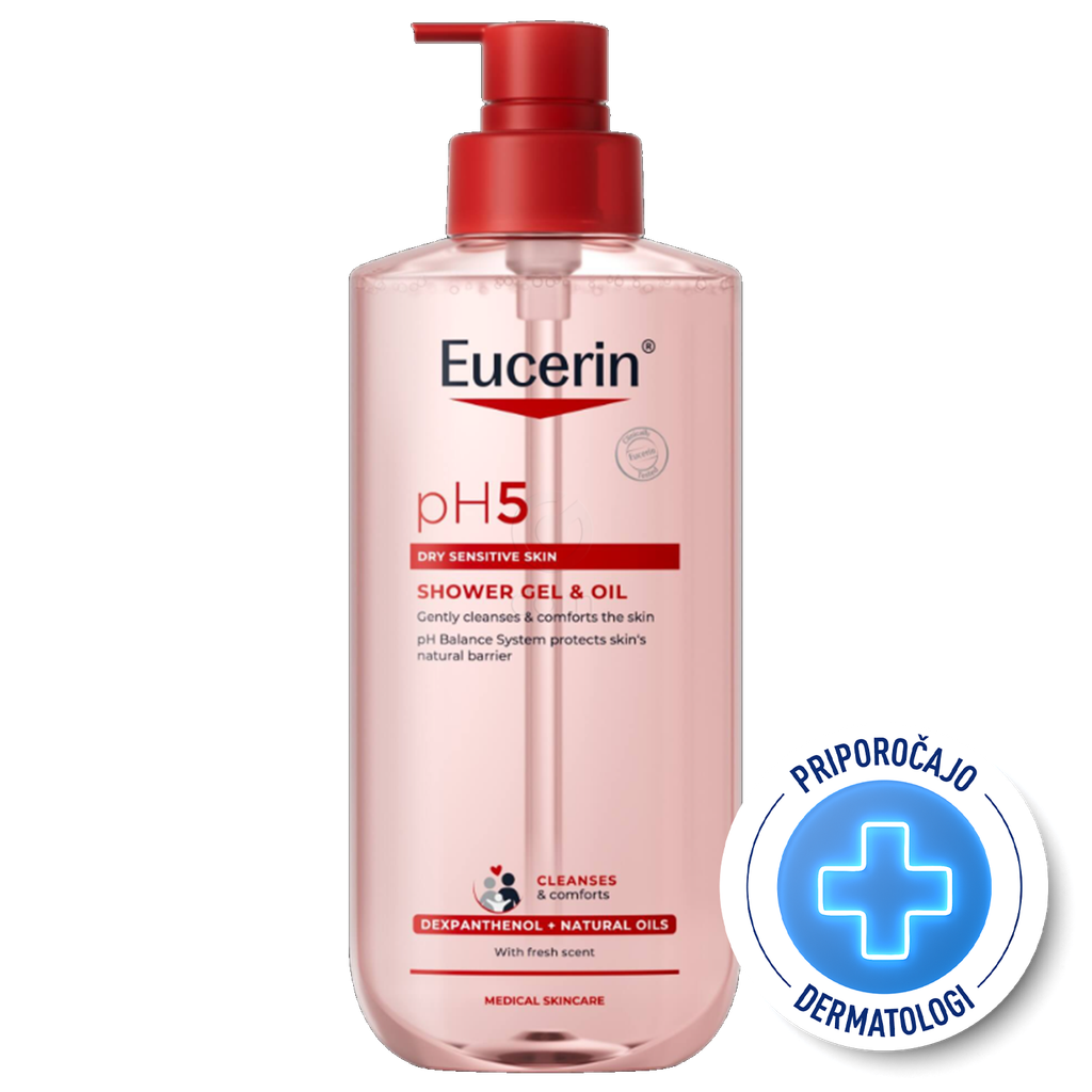 Eucerin pH5, oljni gel za prhanje - plastenka s pumpico (400 ml)