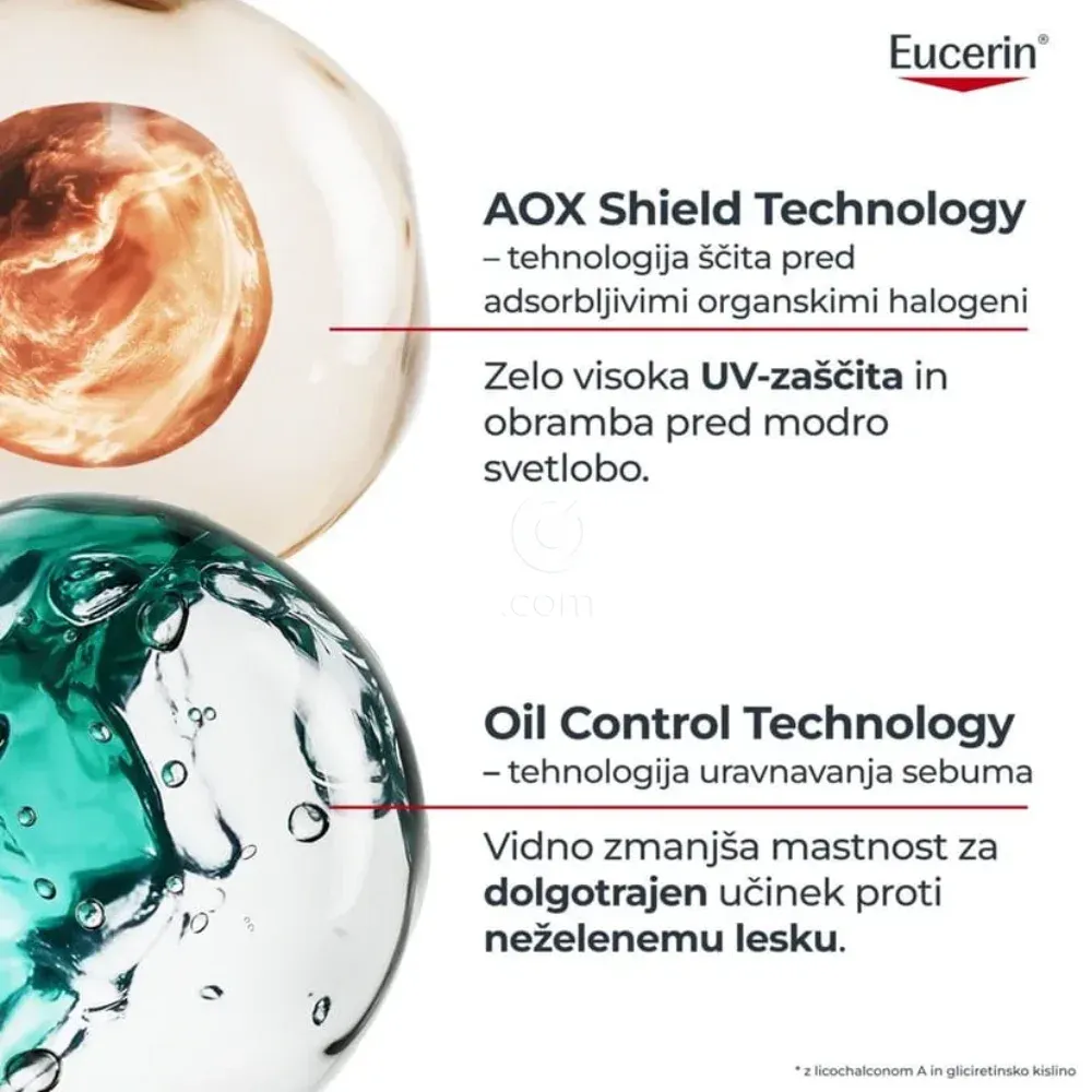 Eucerin Sun Oil Control Dry Touch, kremni gel za zaščito obraza - ZF50+ (50 ml)