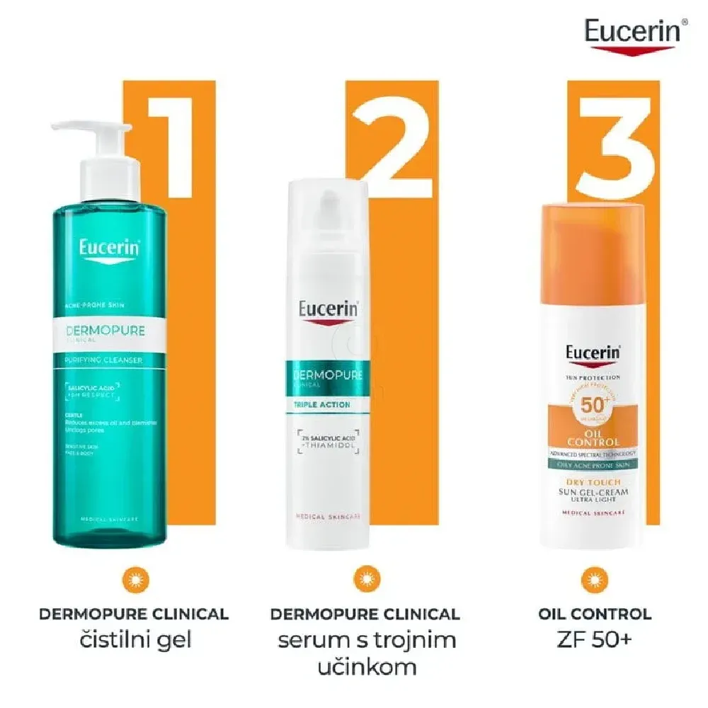 Eucerin Sun Oil Control Dry Touch, kremni gel za zaščito obraza - ZF50+ (50 ml)