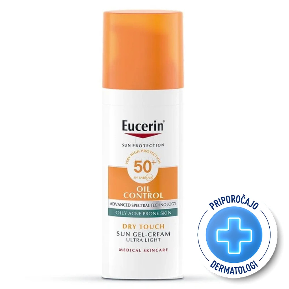 Eucerin Sun Oil Control Dry Touch, kremni gel za zaščito obraza - ZF50+ (50 ml)