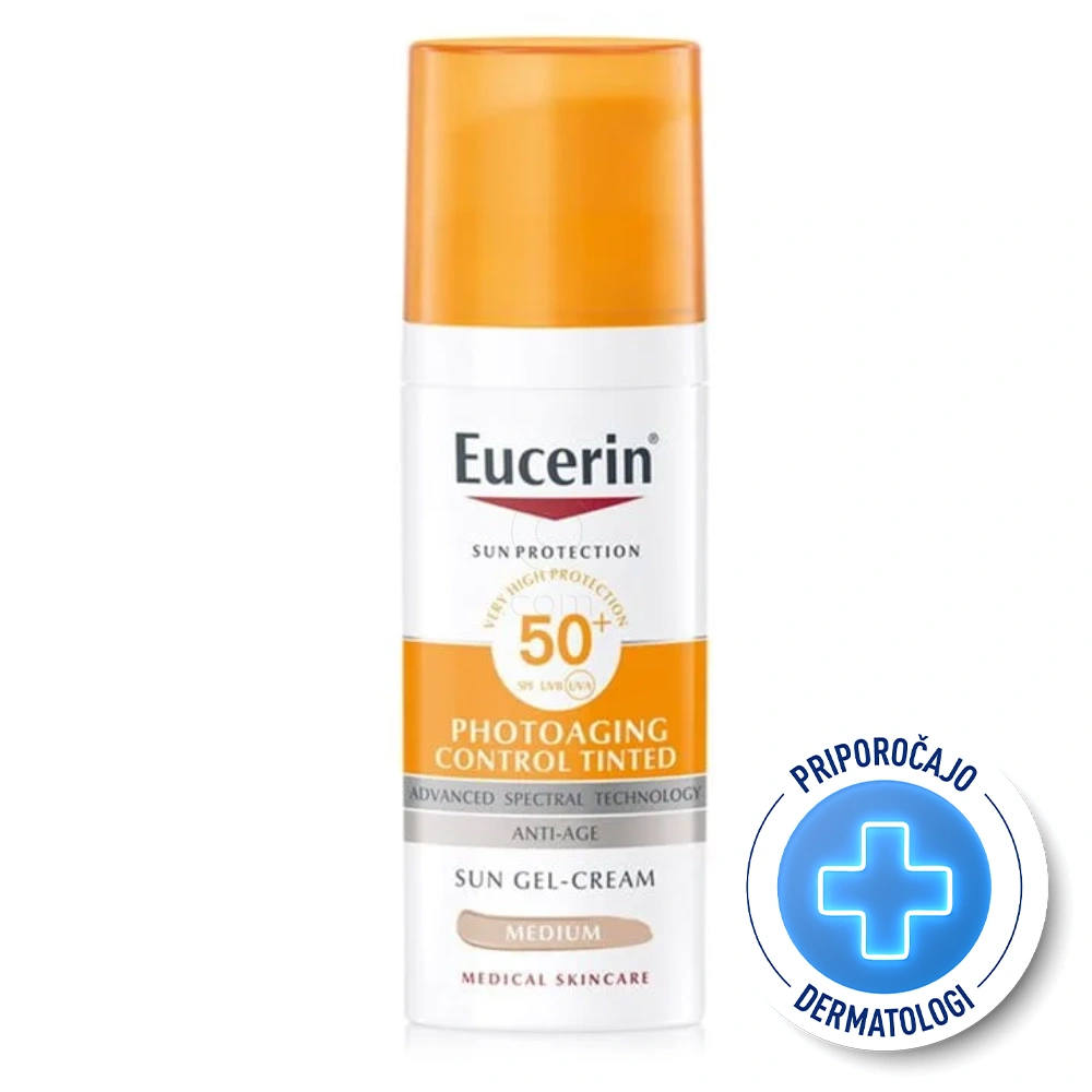 Eucerin Sun Photoaging Control, fluid za obraz v odtenku Medium - ZF50+ (50 ml)