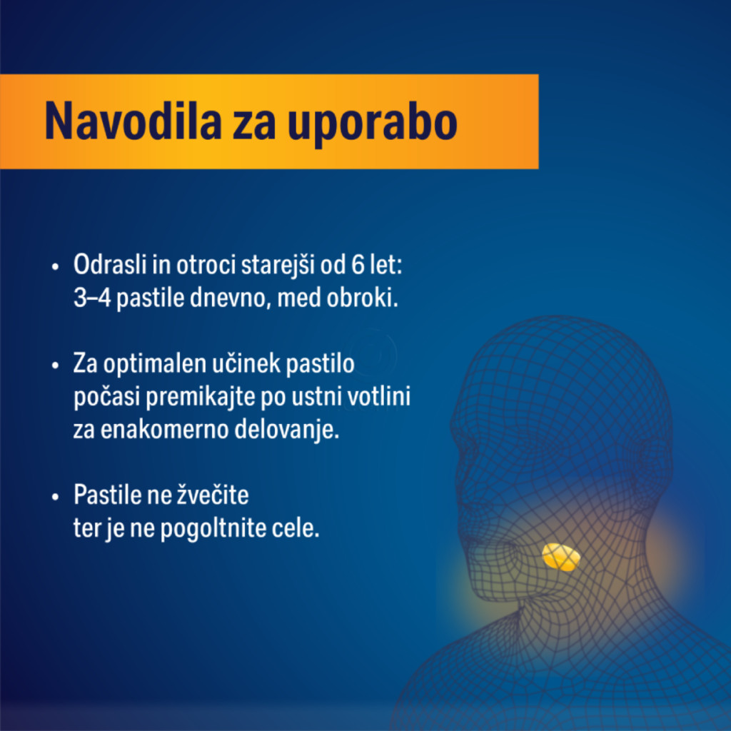 FluEND Extreme Orange SWP, pastile z okusom mentola in pomaranče (16 pastil)