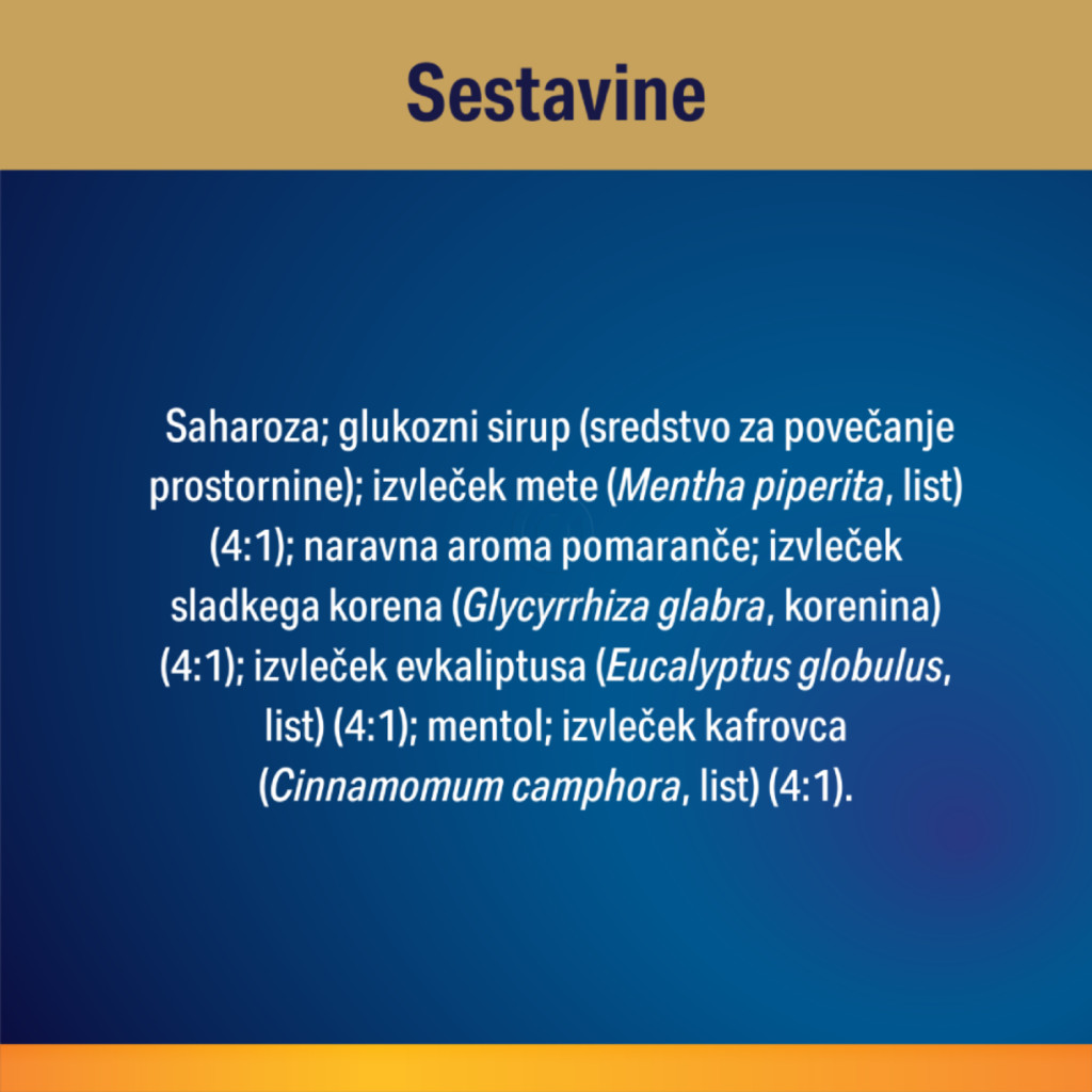 FluEND Extreme Orange SWP, pastile z okusom mentola in pomaranče (16 pastil)