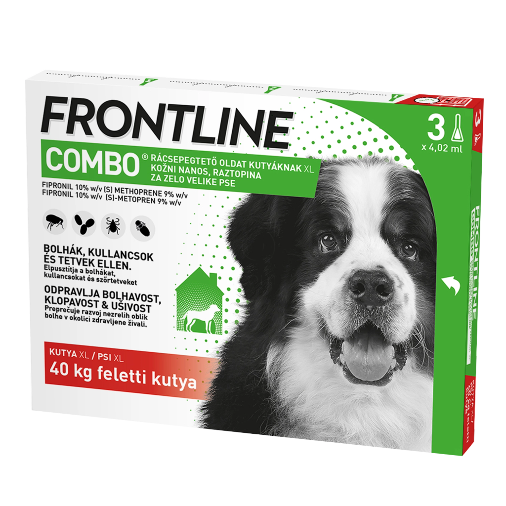 Frontline Combo Dog, kožni nanos za zelo velike pse (nad 40 kg) - 3 pipete (3 x 4,02 ml)