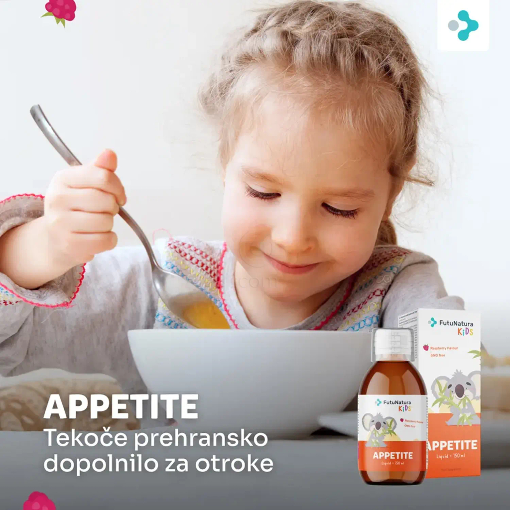 FutuNatura Kids Appetite, tekoče prehransko dopolnilo za otroke (150 ml)