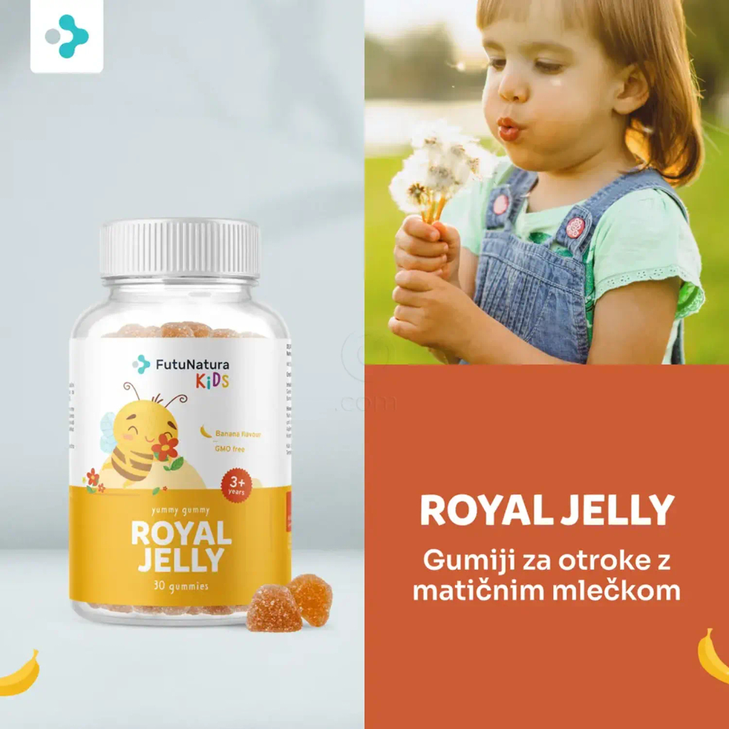 FutuNatura Kids Royal Jelly, gumi bonboni z matičnim mlečkom za otroke (30 bonbonov)