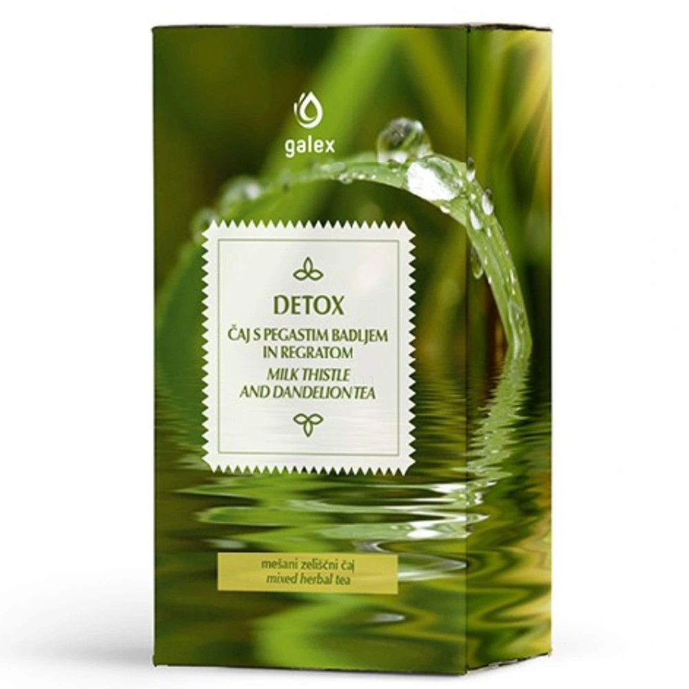 Galex Detox, čaj s pegastim badljem in regratom (80 g)