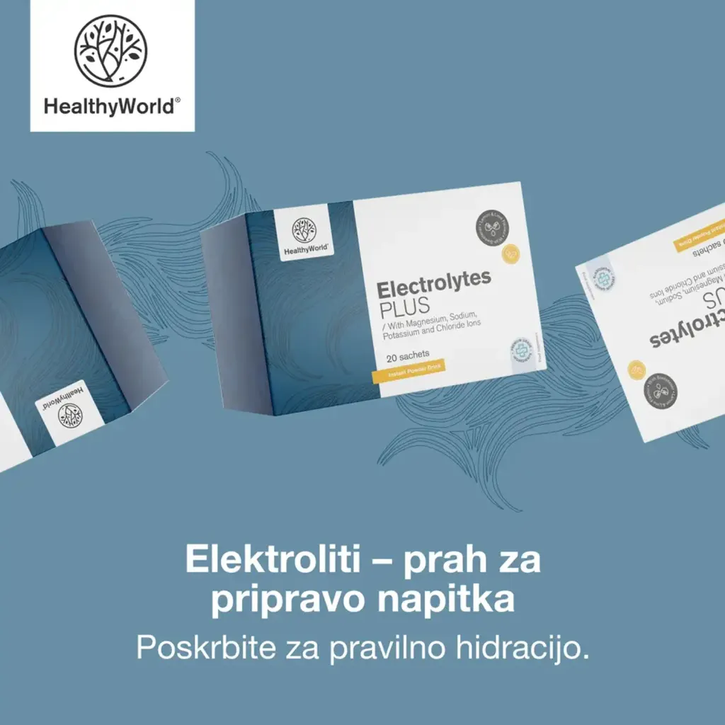 HealthyWorld Elektroliti, prašek v vrečkah (20 vrečk)