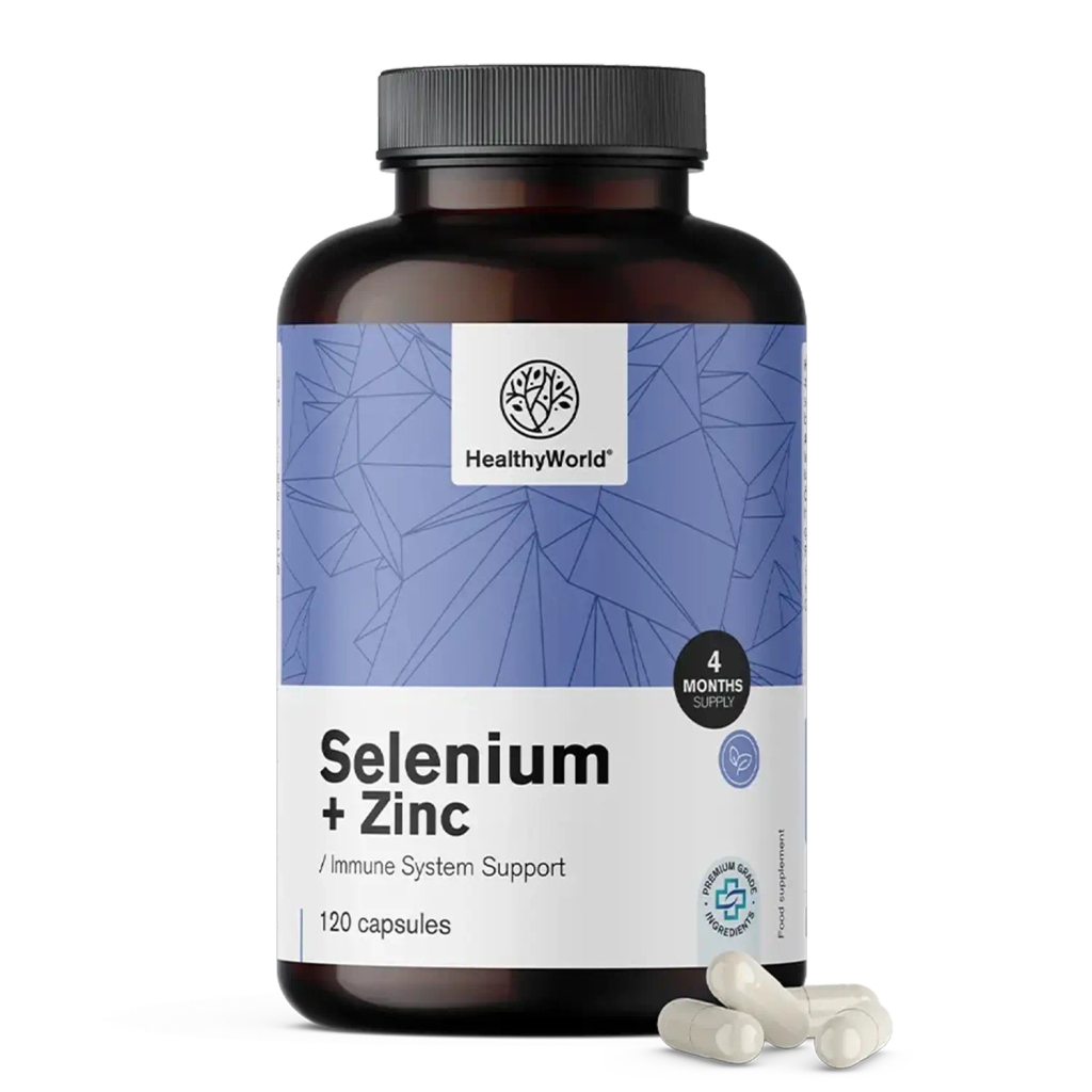 HealthyWorld Selen + cink, kapsule (120 kapsul)