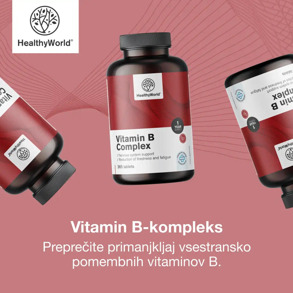 HealthyWorld Vitamin B-kompleks, tablete (365 tablet)