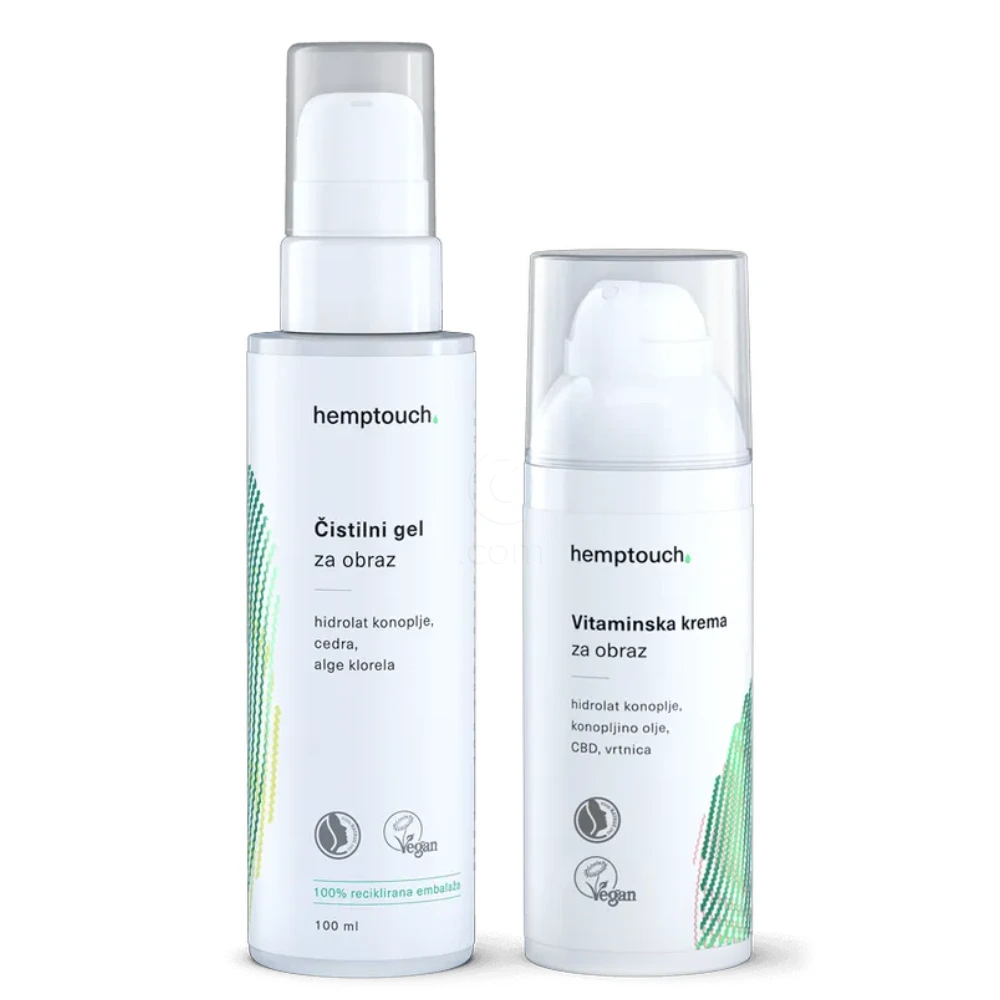 Hemptouch, negovalni duo za mladostno kožo (50 ml + 100 ml)