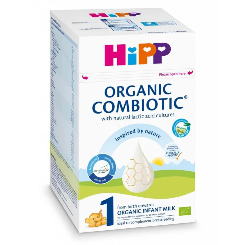 HiPP 1 Organic Combiotic, ekološko začetno mleko za dojenčke - od rojstva dalje (800 g)