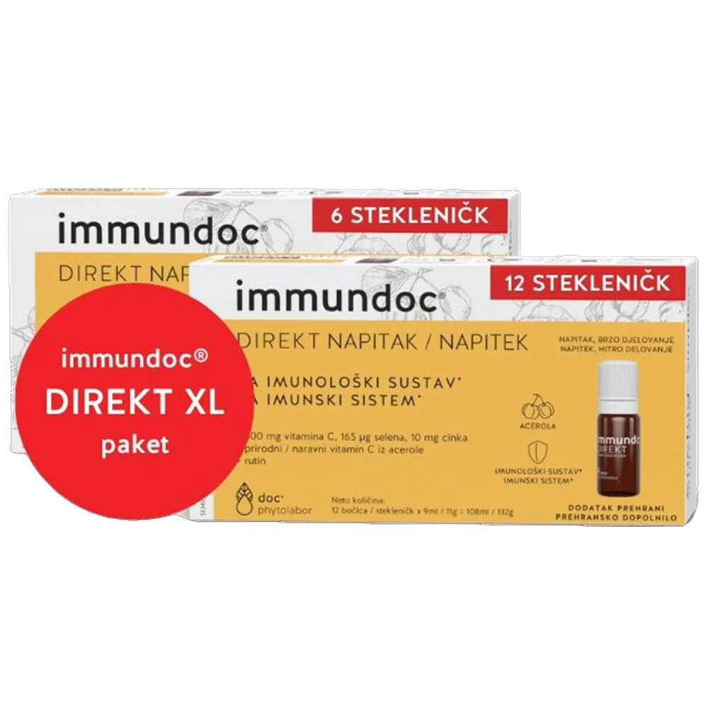 immundoc Direkt XL paket, napitek v stekleničkah (18 x 12,3 g)