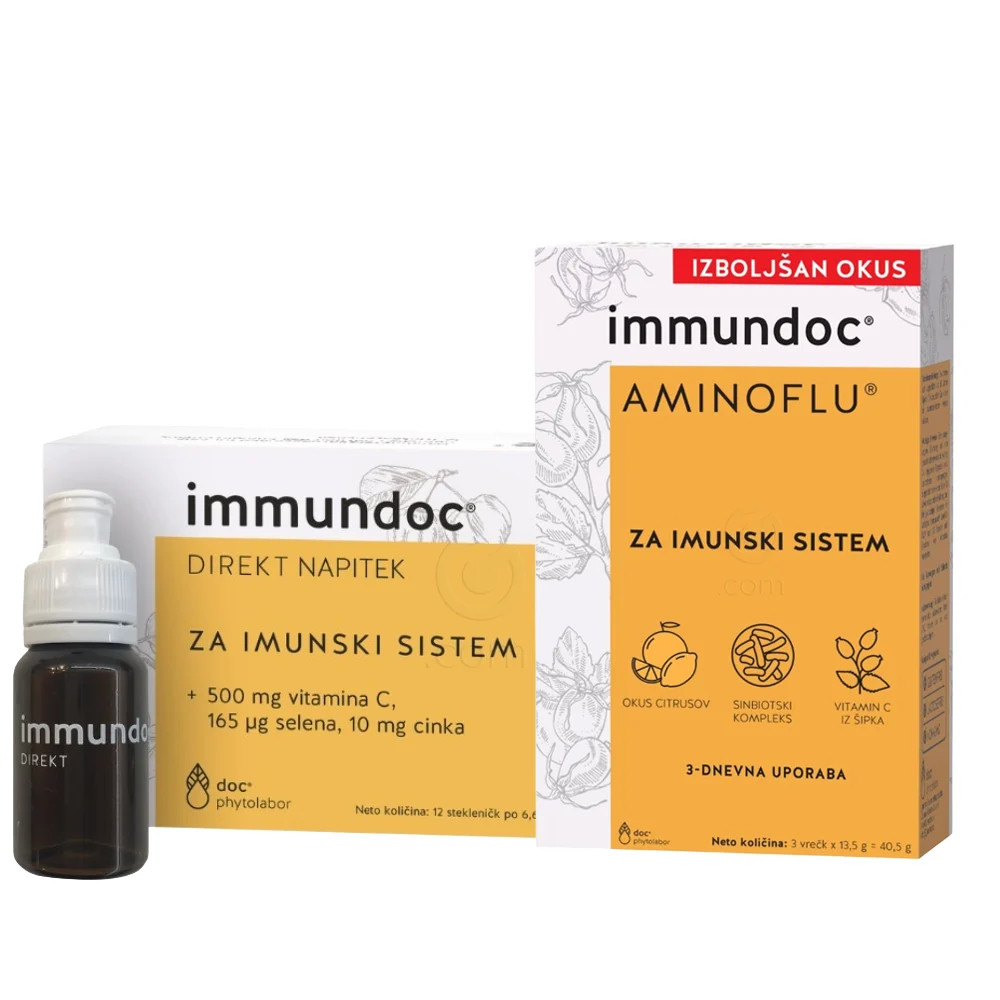 immundoc Duo Imun, paket (12 x 9 ml + 3 vrečke)