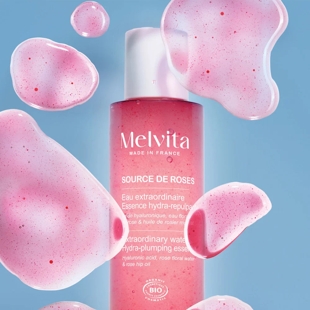 Melvita Source de Roses, intenzivna vodica - esenca za vlaženje in napeto kožo obraza (150 ml)