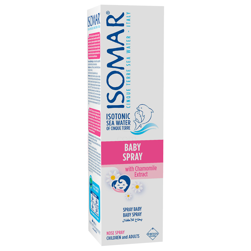 Isomar, izotonična morska voda - otroško pršilo - kamilice (100 ml)