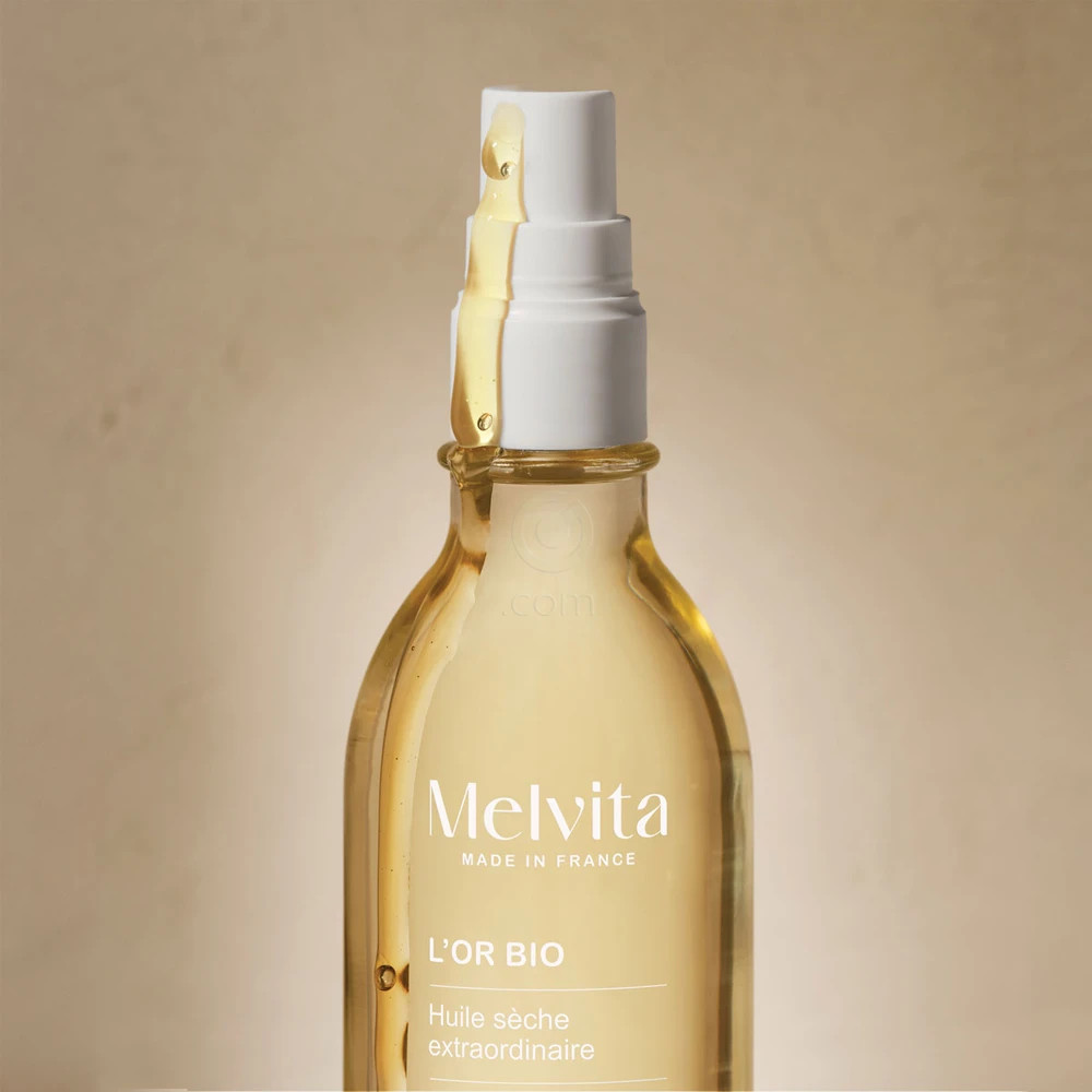 Melvita L'Or Bio, izjemno zlato suho olje za obraz, telo in lase (100 ml)