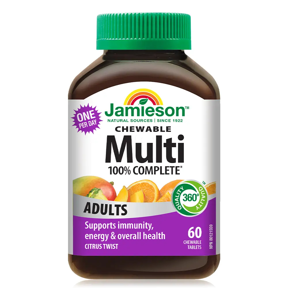 Jamieson MultiVitamini in Minerali za odrasle, žvečljive tablete (60 tablet)