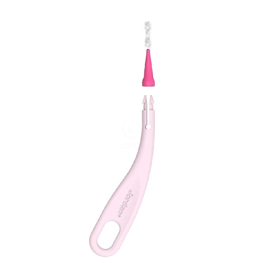 Jordan Brush Between - Roza 0,4 mm (1 držalo + 10 medzobnih ščetk)