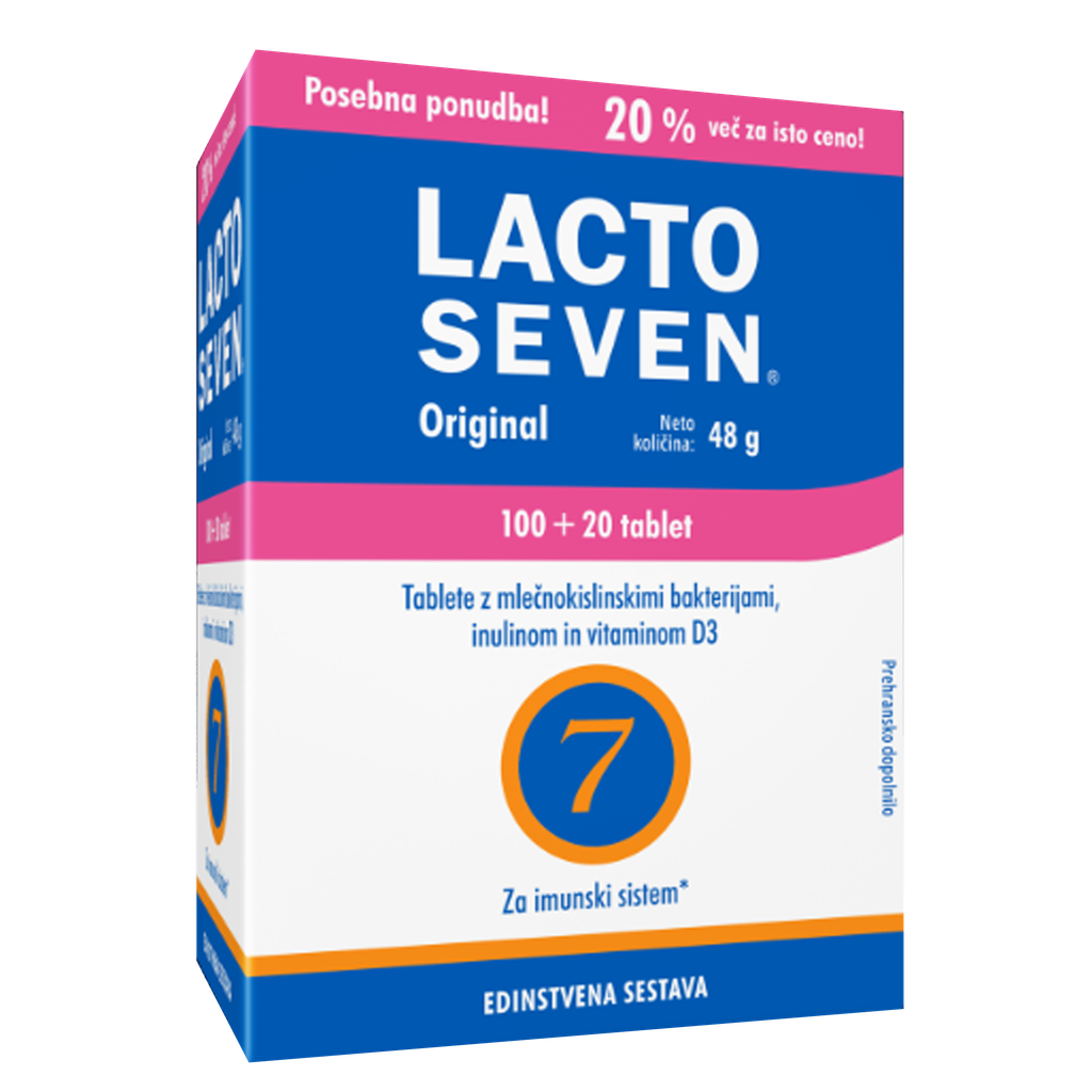 Lactoseven Vitabalans, tablete - paket (100 + 20 tablet)
