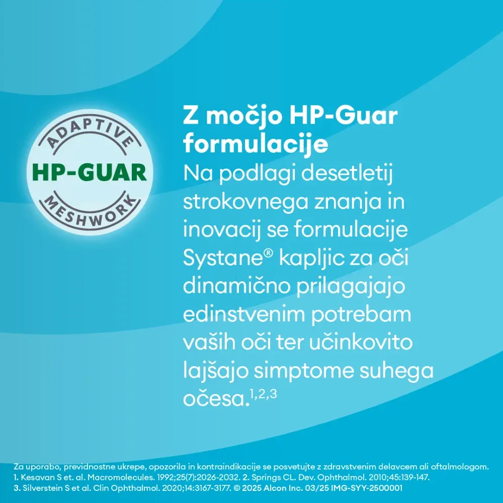 Systane Hydratation brez konzervansov, kapljice za oko (10 ml)