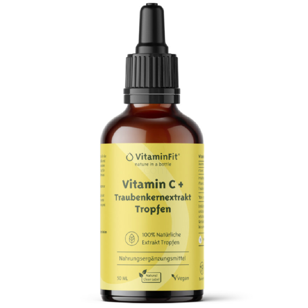 VitaminFit Vitamin C in grozdne peške, kapljice (50 ml)