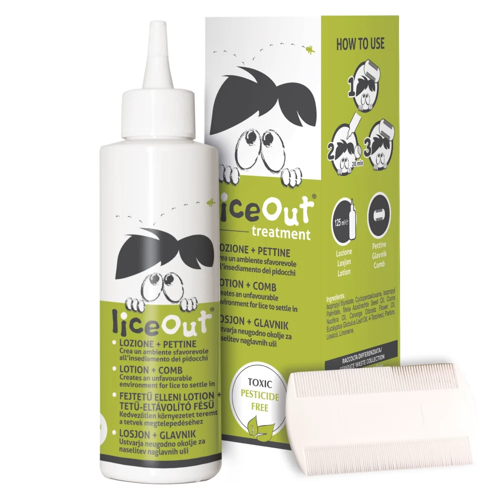 LiceOut, losjon za nego las (125 ml + glavnik)