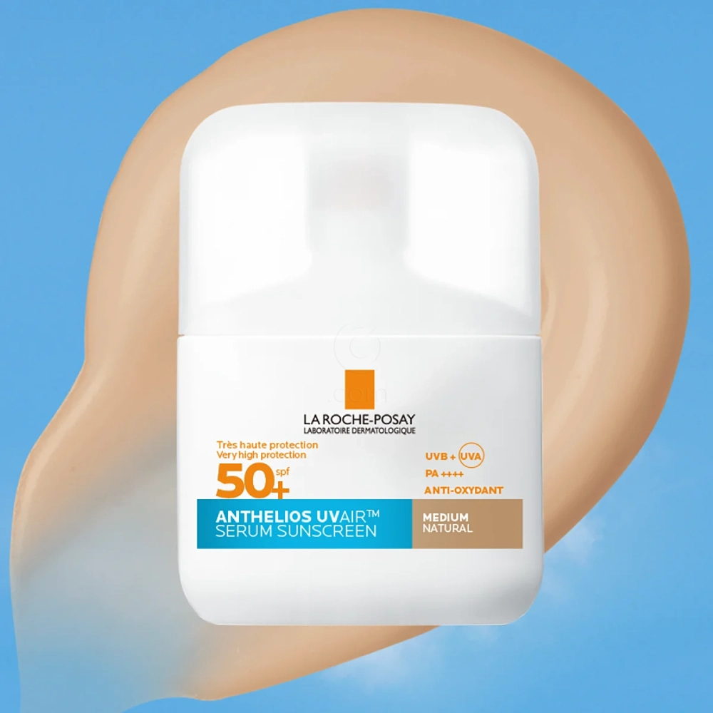 LRP Anthelios UVAir, dnevni tonirani serum za zaščito pred sonce - Medium - ZF50+ (50 ml)
