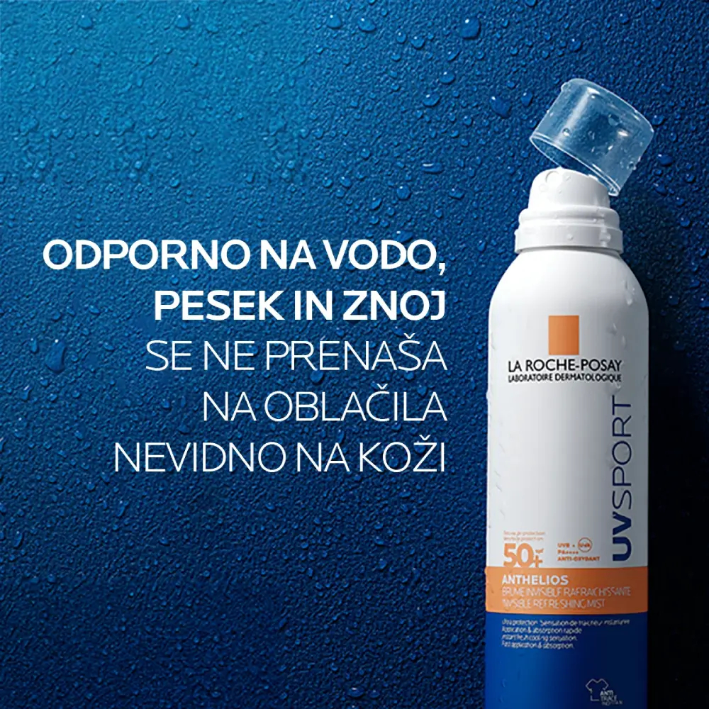 LRP Anthelios UVSport, nevidni osvežujoči sprej za zaščito pred soncem - ZF50+ (200 ml)