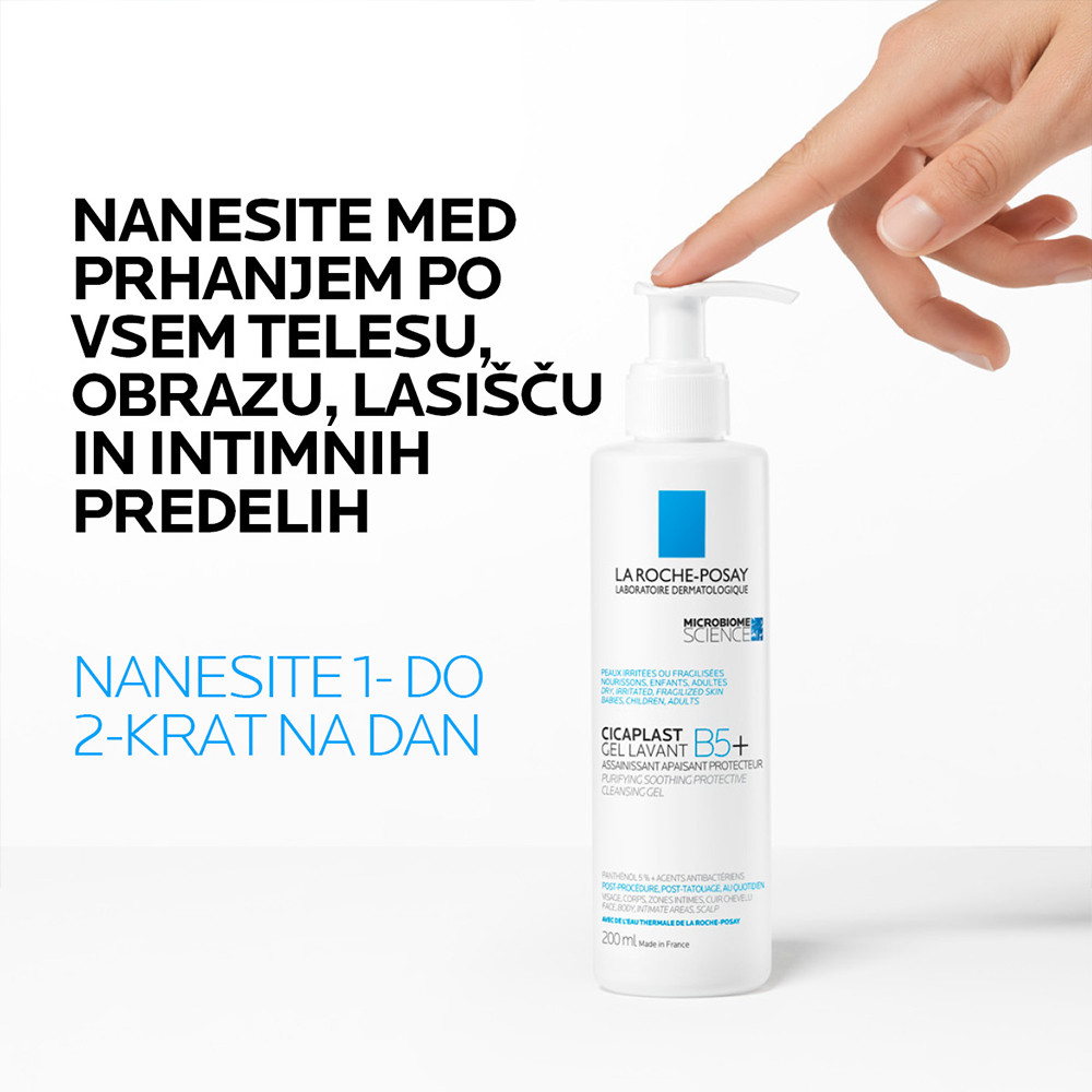 LRP Cicaplast Gel Lavant B5+, umirjevalni in zaščitni gel za vsakodnevno umivanje (200 ml)