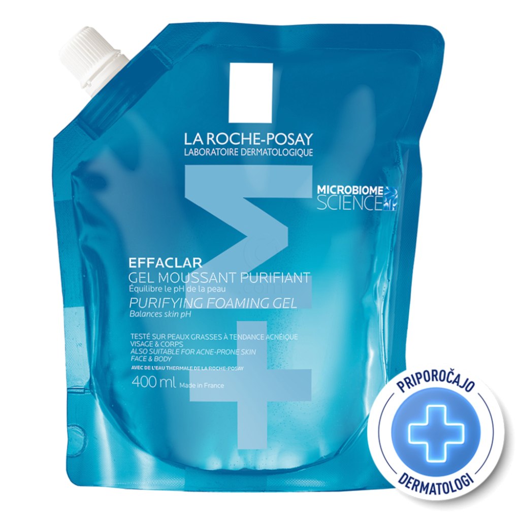 LRP Effaclar +M, peneči čistilni gel - Refill (400 ml)