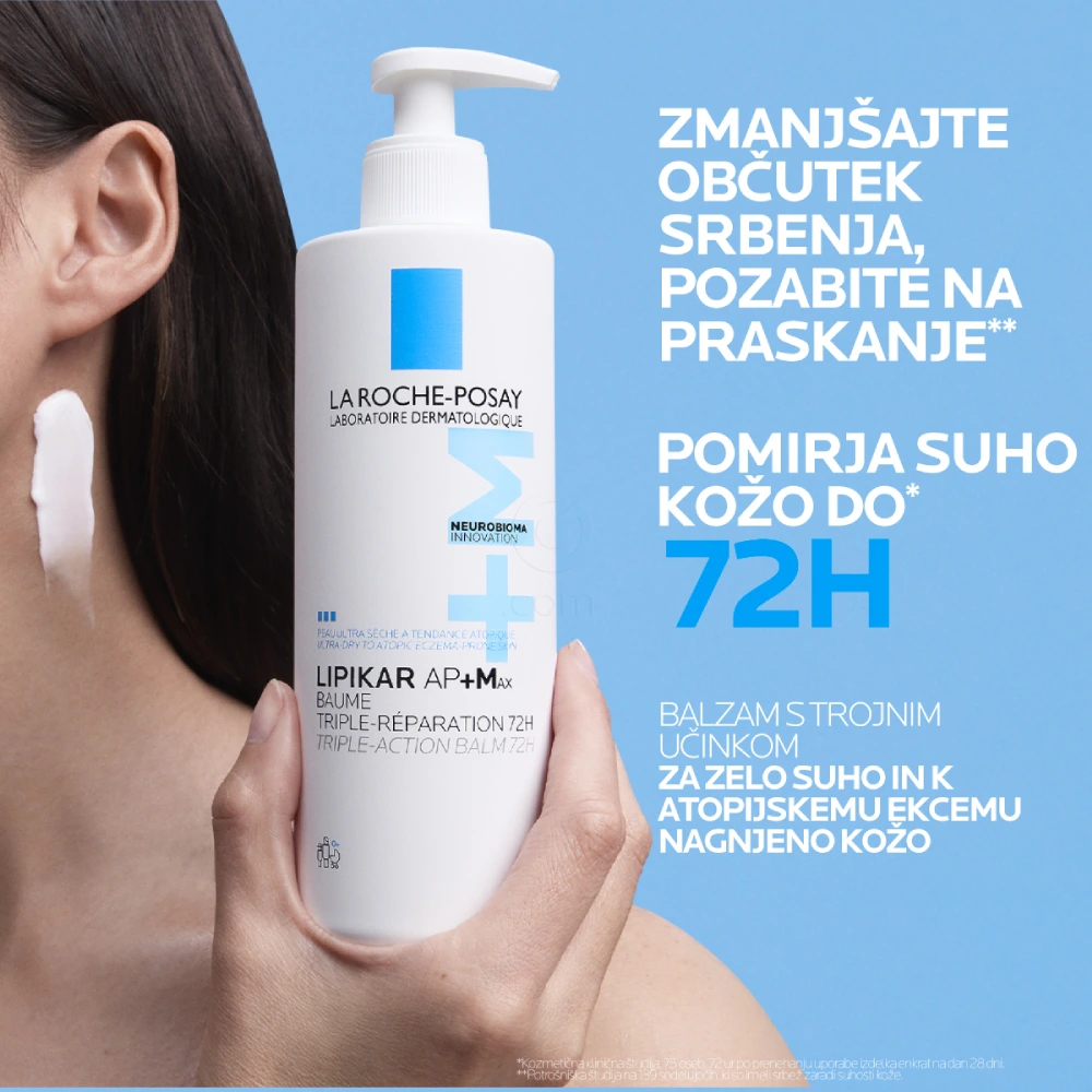 LRP Lipikar AP+Max, balzam s trojnim delovanjem (400 ml)