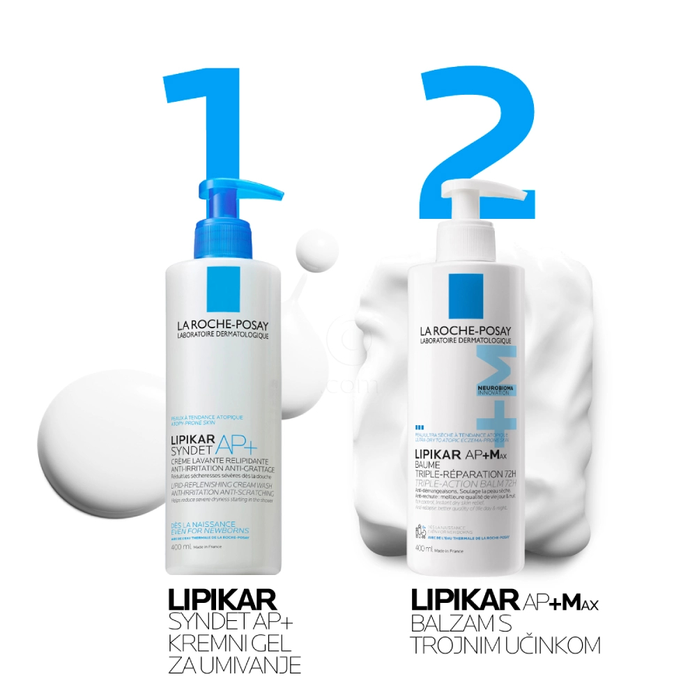 LRP Lipikar AP+Max, balzam s trojnim delovanjem (400 ml)
