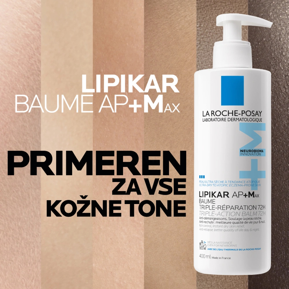 LRP Lipikar AP+Max, balzam s trojnim delovanjem (400 ml)
