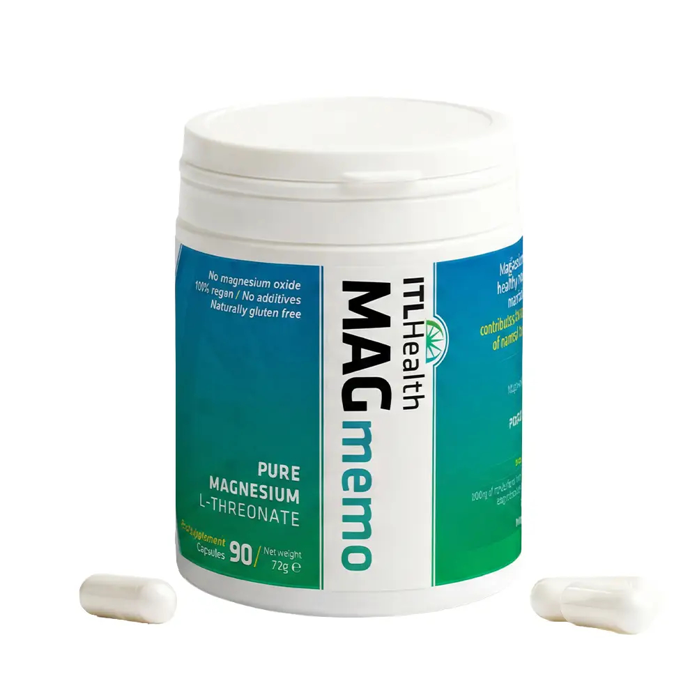 Magmemo Magtein Magnezijev L-Treonat ITL Health, kapsule (90 kapsul)