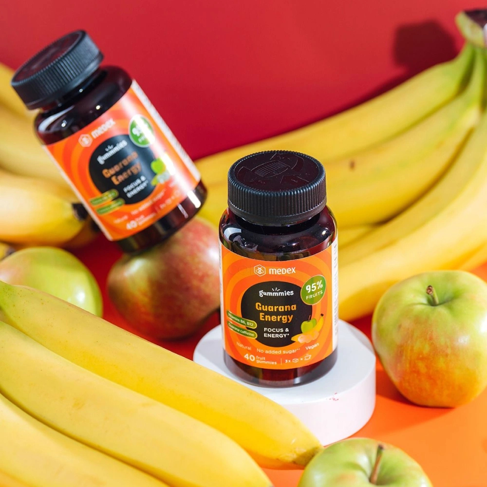 Medex, funkcionalni sadni bonboni Guarana Energy (40 bonbonov)