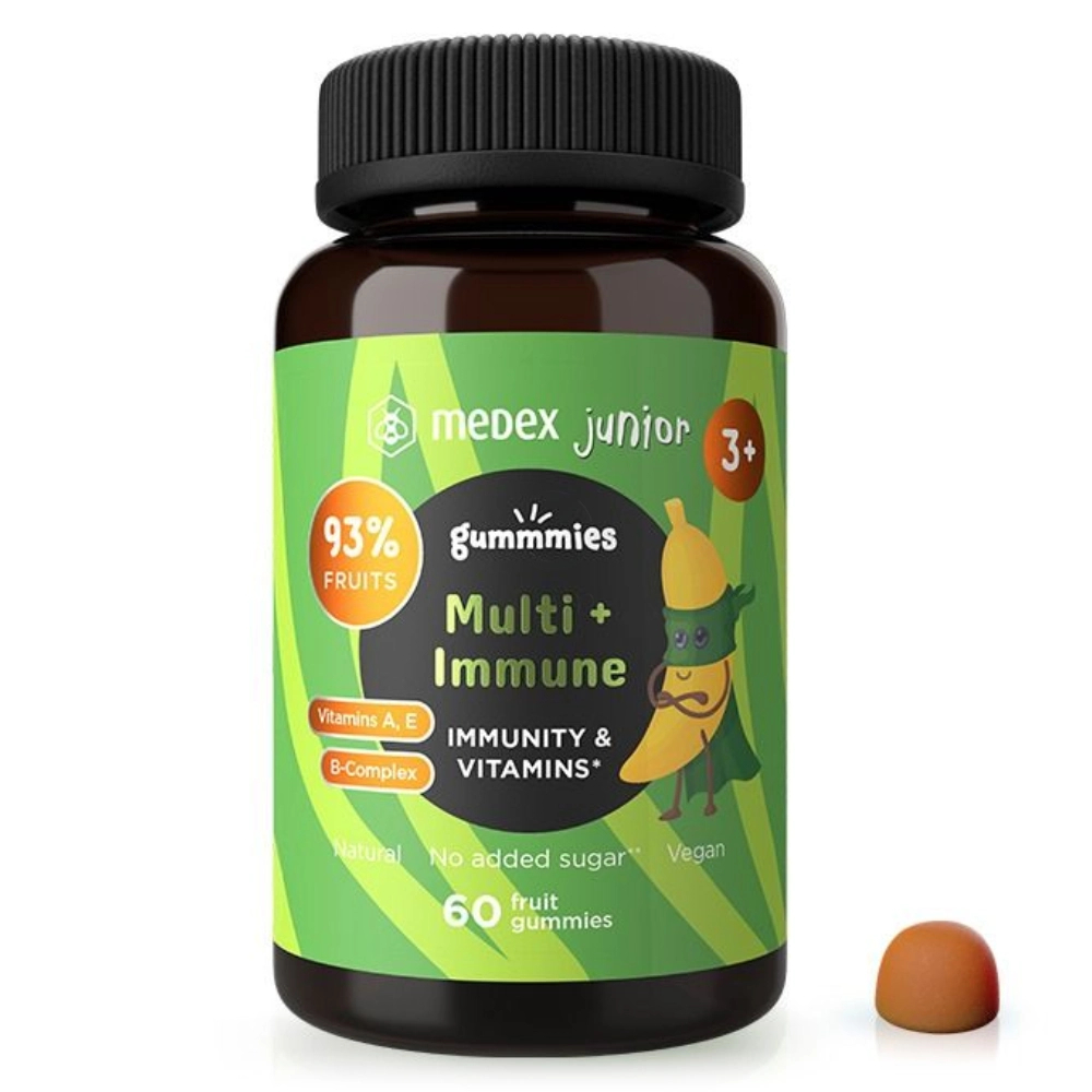 Medex, funkcionalni sadni bonboni Multi + Immune Junior (60 bonbonov)