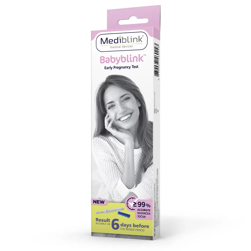 Mediblink Babyblink M157, zgodnji test za ugotavljanje nosečnosti s povečano občutljivostjo hCG - pero (1 kos)