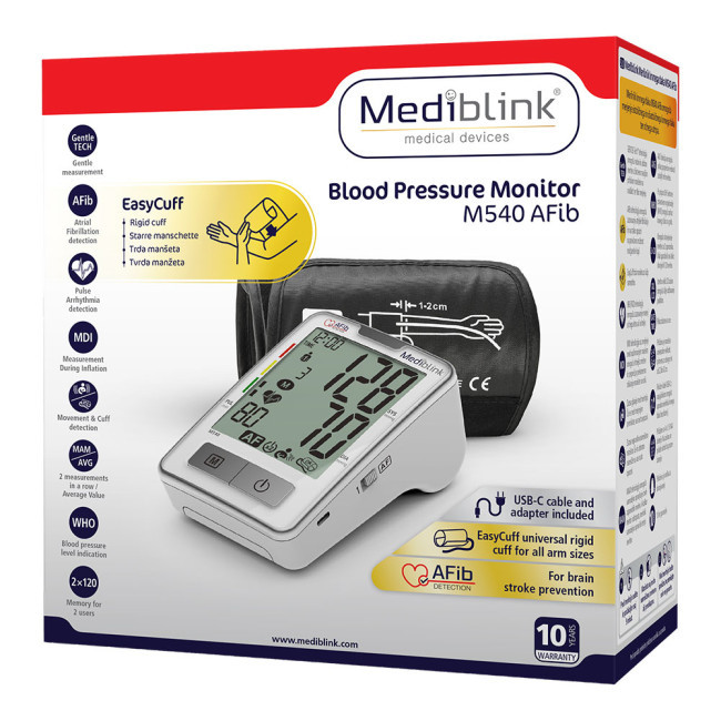 Mediblink M540 AFib, nadlahtni merilnik krvnega tlaka (1 aparat)
