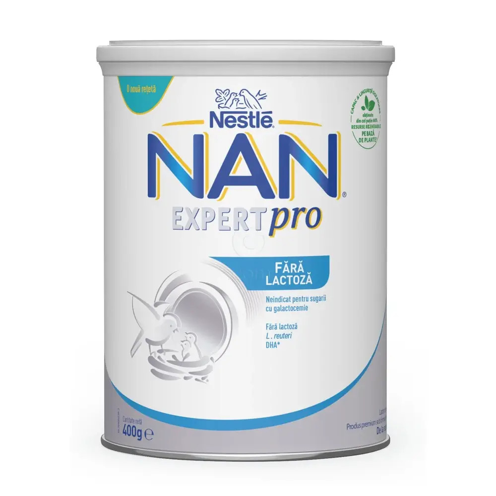 NAN ExpertPro brez laktoze, začetno mleko za dojenčke od rojstva dalje (400 g)
