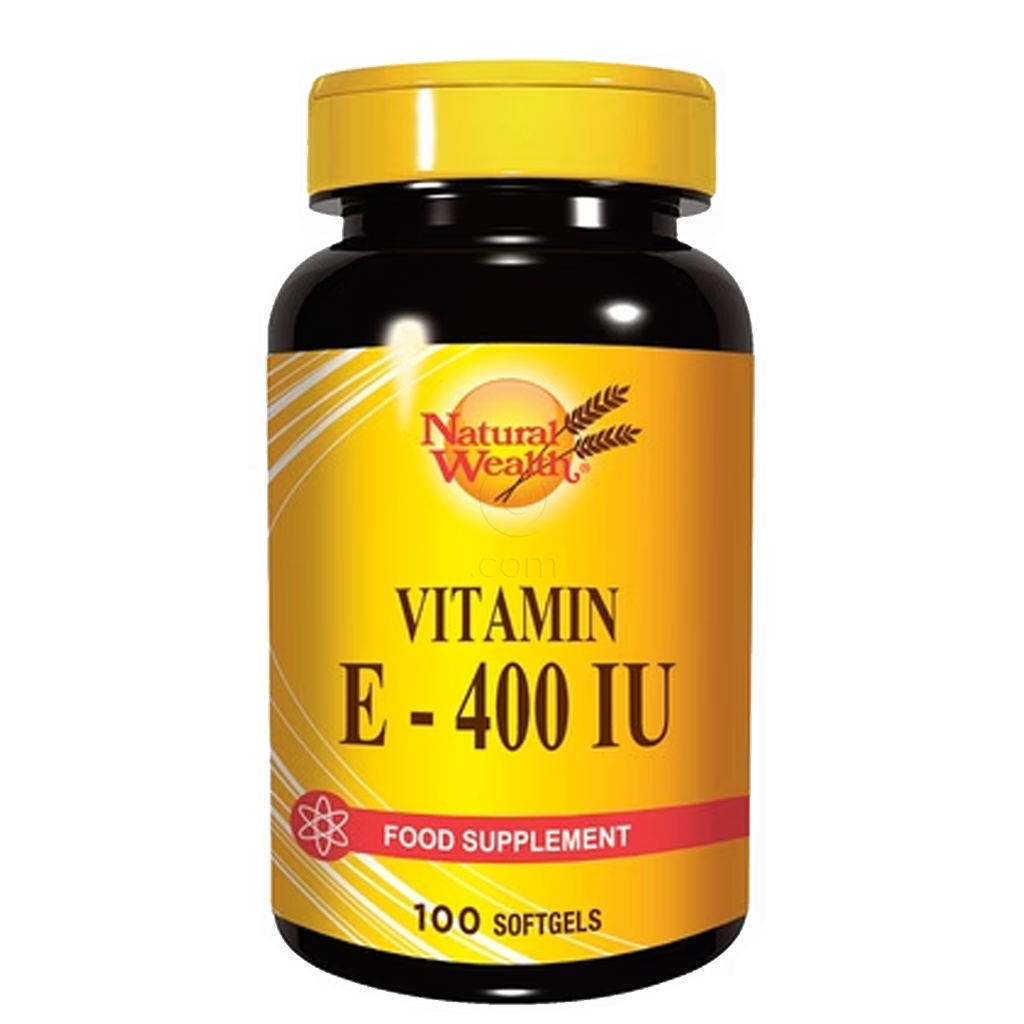 Natural Wealth Vitamin E 400 I.E., mehke kapsule (100 kapsul)